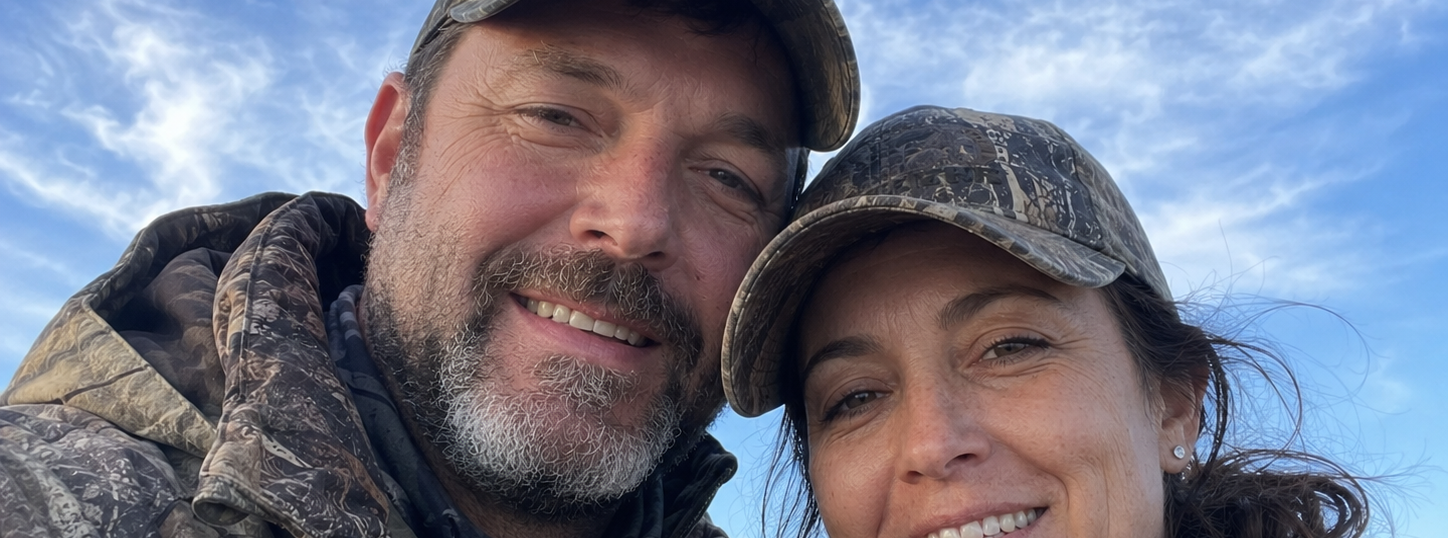 Couple enjoying a shared Argentina wingshooting program