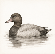 Pencil illustration of an Argentine duck
